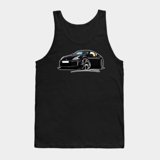 Nissan 370z Black Caricature Car Art Tank Top